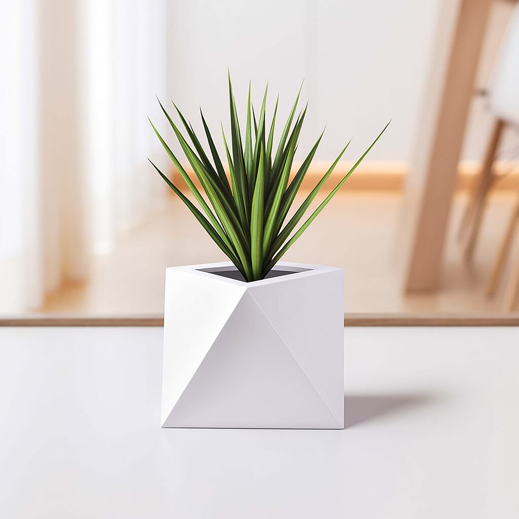 Geometric_White_Tabletop_Planter