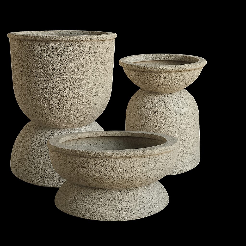 Ubu_Collection_Modern_Stone_Planters