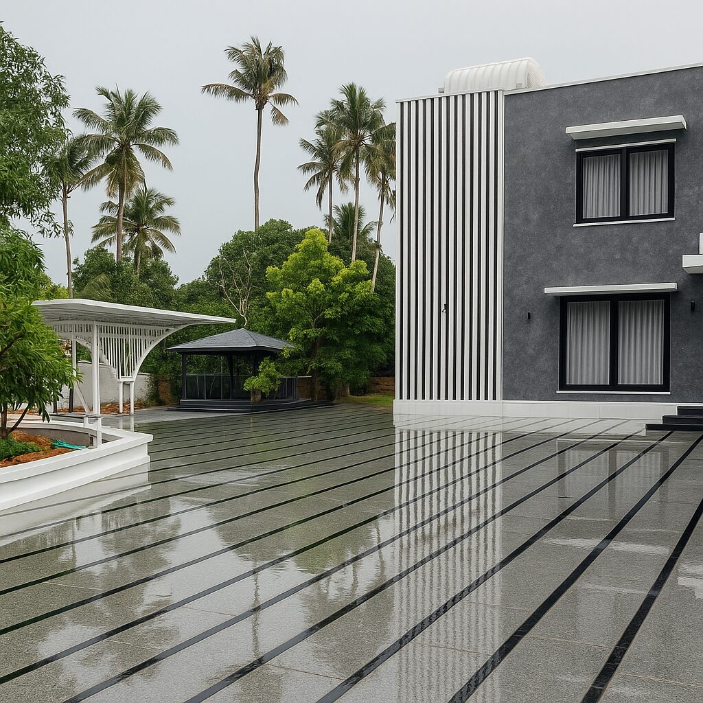 modern_kerala_home_wet_granite_driveway