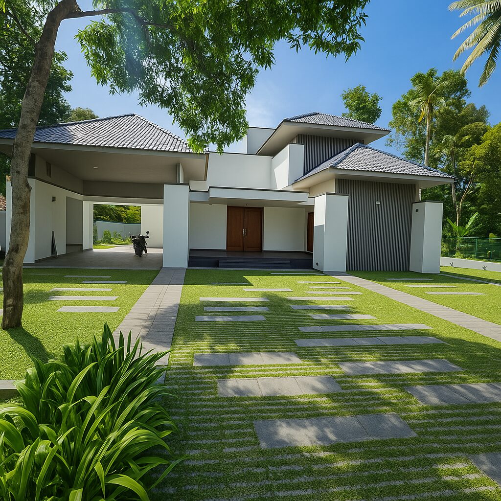 modern_villa_green_lawn_landscape_design